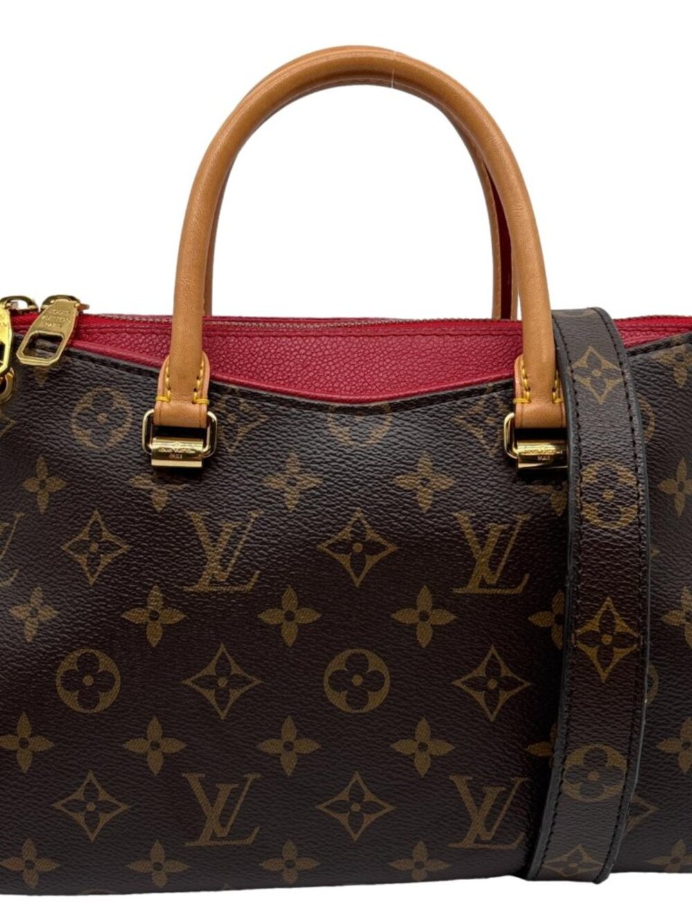 Louis Vuitton Pallas BB Monogram Canvas Shoulder Bag Brown